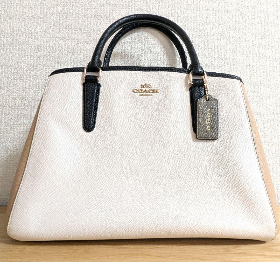 COACH Bicolor Leather Handbag Stylish & Timeless