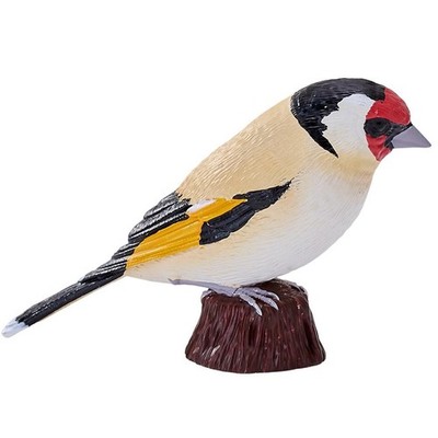 European Goldfinch Figurine - Small Hand Painted Bird Toy Figure - Mojo 381110