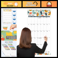 Extra Large 2026-2027 Wall Calendar, 21-Month Vertical Monthly Planner, 17"x27