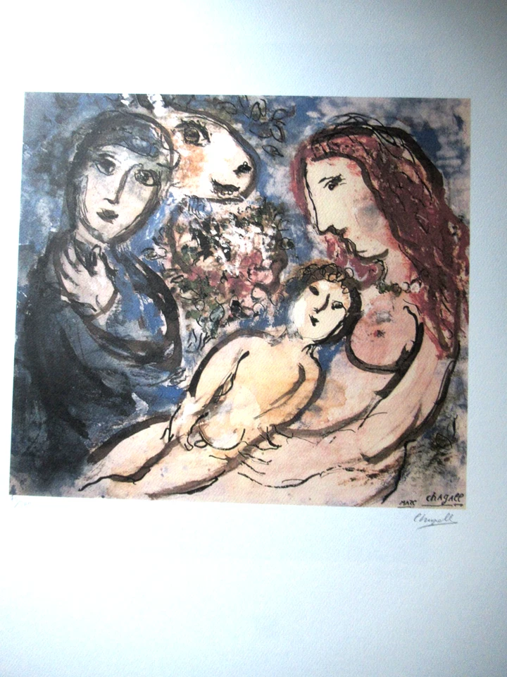 MARC CHAGALL: Schöne Lithographie limitiert auf 300 Exemplare, signiert, 50x70cm - Bild 2 von 4