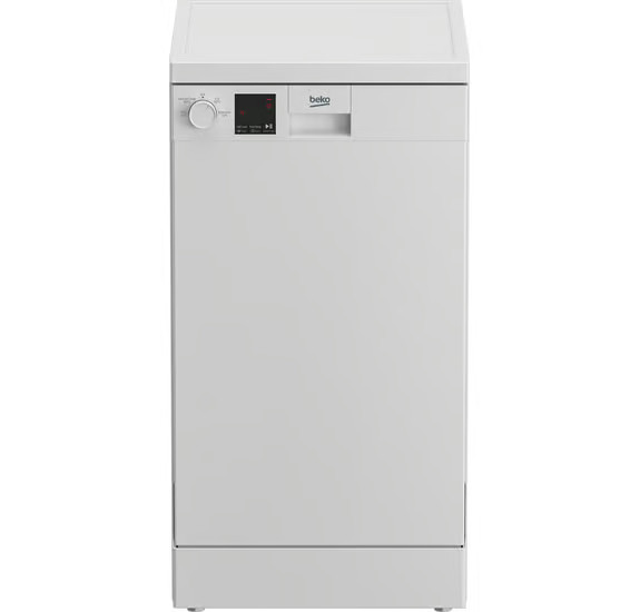 Beko DVS04X20W 45cm Slimline Freestanding Dishwasher, 10 places, 4 Programs