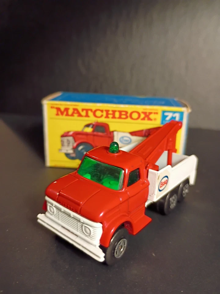 Camión de demolición pesado Ford Matchbox Superfast #71C 1968 con rueda regular caja de escritura F1 Foto 3 de 4