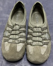 Skechers Sassy Heirloom 21224 Gray/Silver Glitter Slip On Leather Shoes Size 7