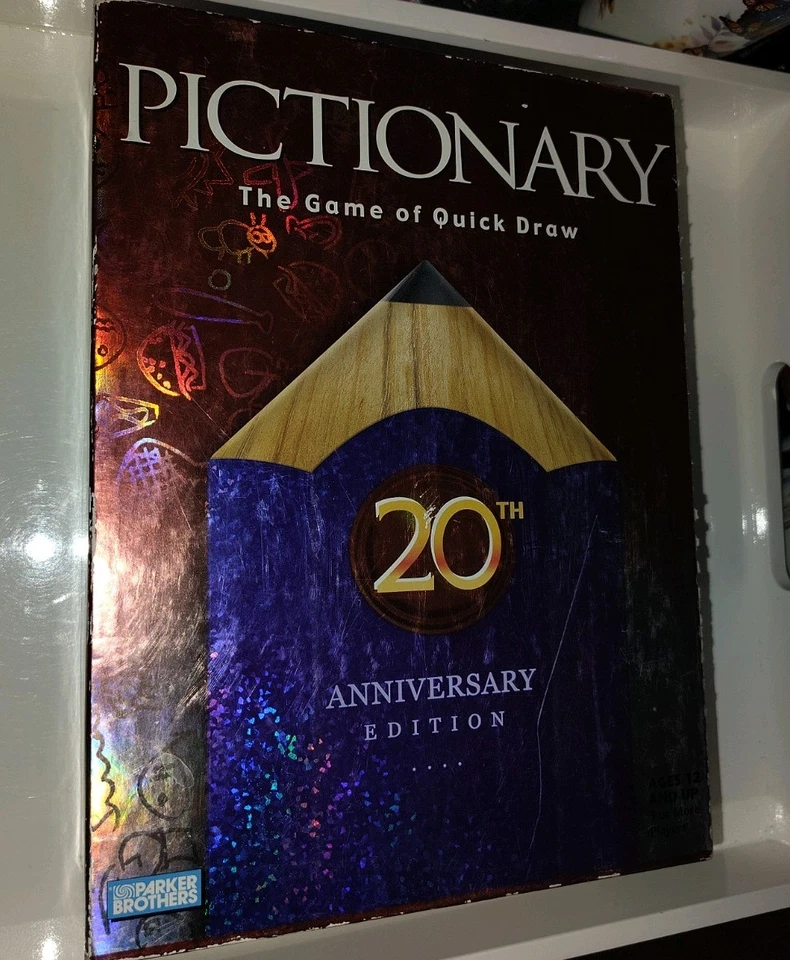 Juego de Mesa Pictionary Edición 20 Aniversario Parker Brothers 2005 Juego Completo Foto 2 de 4