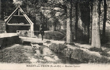 CPA MAGNY EN VEXIN ANCIEN LAVOIR/TAMPON 14/9/29/ECRITE/OBLITEREE