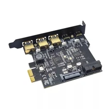 USB 3.2 GEN1 PCI-E Expansion Card 5 Port 2*Type-C 3*USB-A 19 Pin Connector 5Gbps