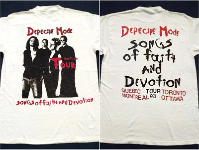 Vintage 1993 Depeche Mode Song Of Faith And Devotional Tour T-Shirt
