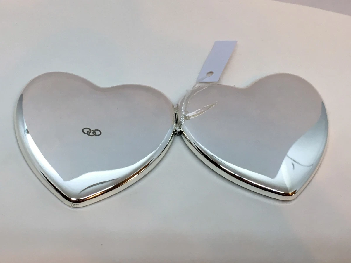 Genuine Links of London Silver Plate Heart Compact Pocket Handbag Mirror
