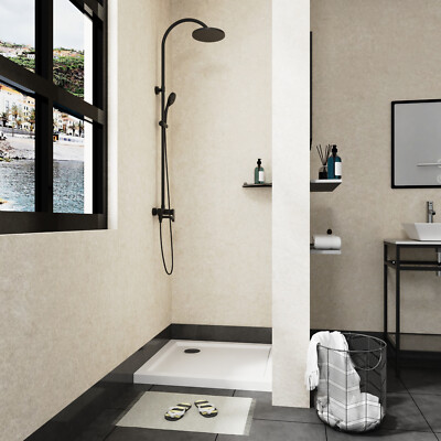 32 in x 32 in Corner Drain Shower Base in White