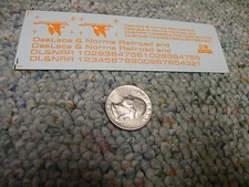 Herald King decals HO DesLacs and Norma Railroad orange   ZZ95