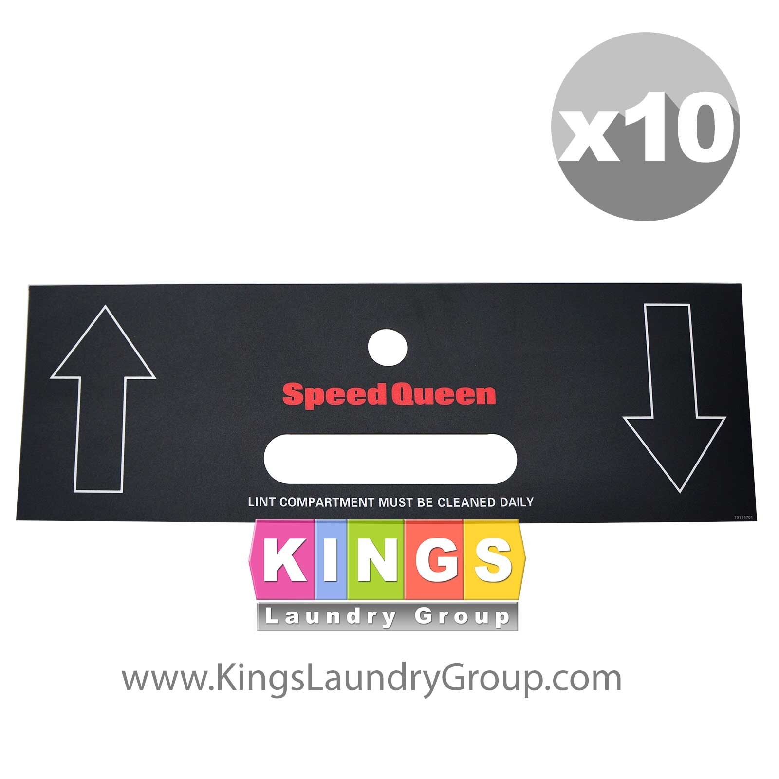10 PK Speed Queen SQ Dryer OVERLAY LINT DR UPPER SPEED QUEEN T30 70114701