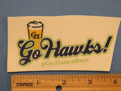 Bier Aufkleber ~ GIG HARBOR Brewing ~ Takoma & Gig Harbor, WA - Go Seahawks, NFL
