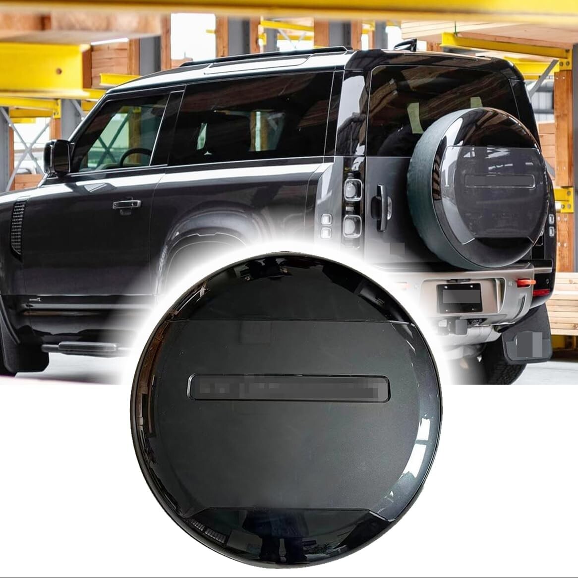 Carpathian Grey ABS Spare Tire Wheel Cover Fits for Defender 90