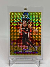 Shaedon Sharpe 2023-24 Panini Mosaic Gold Prizm 04/10 Trailblazers #177