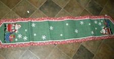 Santa Claus with Sleigh  Gifts Table Runner 70" x 13.5" EUC N1 