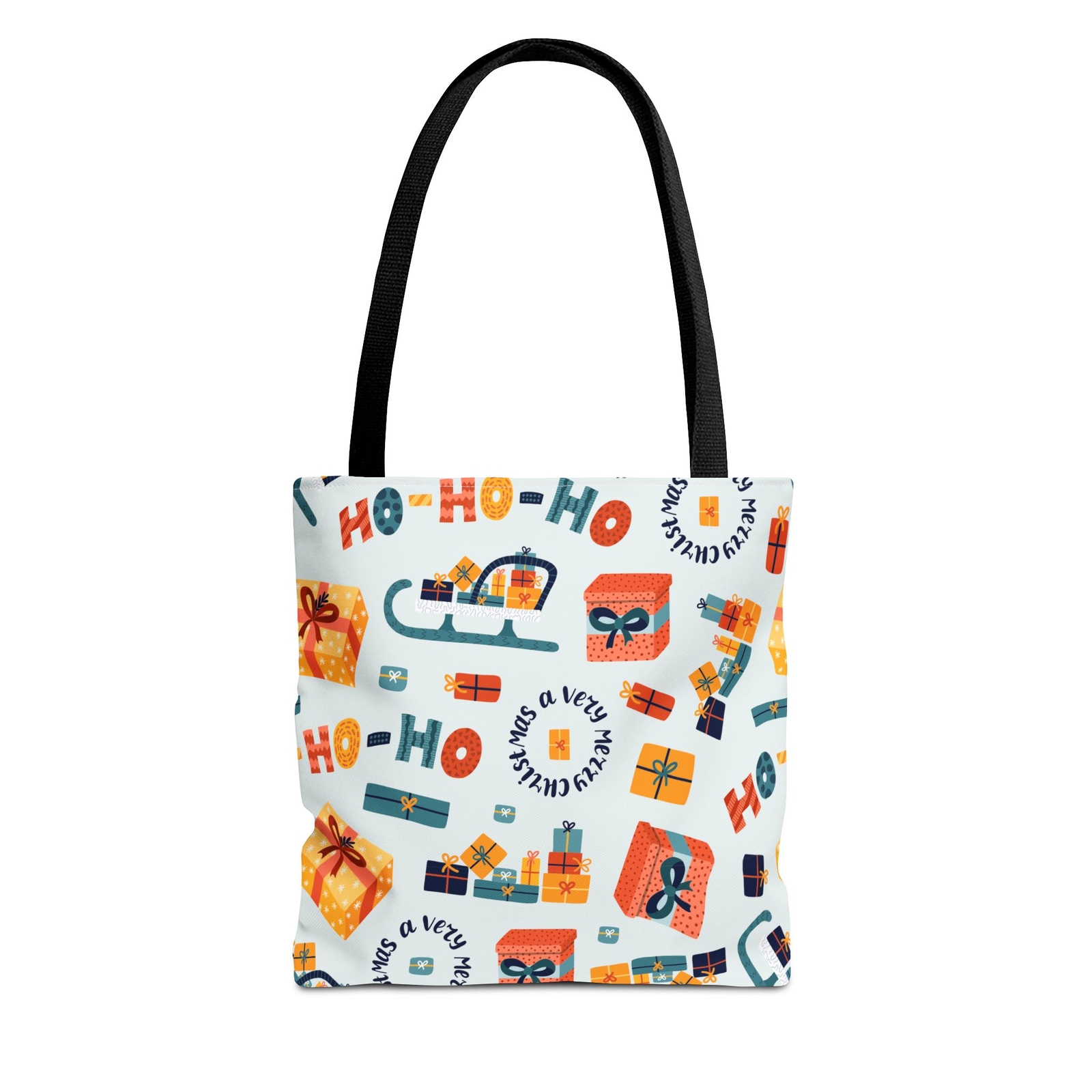 Christmas Tote Bag, Holiday Shoulder Bag, Festive Shopping Bag, Xmas Reusable