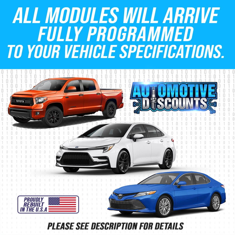 2015 Toyota Corolla 89661-0Z630 1.8L PCM ECM pcm Plug & Play Programmed - Image 2 of 4