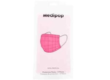 Medipop Non-Medical 5-Pieces Breathable Disposable Face Cover, Pink
