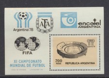 Soccer Mint NH Complete Souvenir Sheet Argentina Scott #1192  11th World Cup 