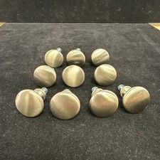Lot of 10 Brushed Nickel Cabinet Door Knobs 1.25