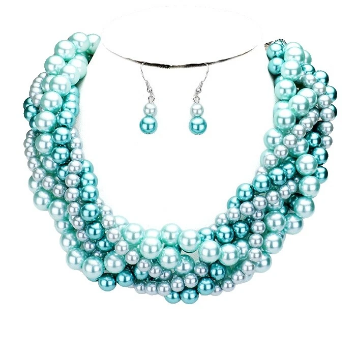Pearl Lucite Fashion Jewelry Sets