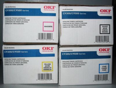 4 Genuine Oki Okidata C9300 C9500 printer 41963604 41963603 41963602 41963601