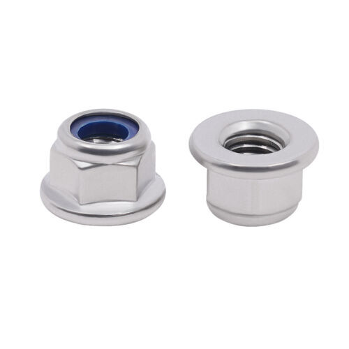 Inserto flangia M8 dadi di sicurezza 20 pz acciaio inox dadi di sicurezza esagonali - Foto 7 di 13