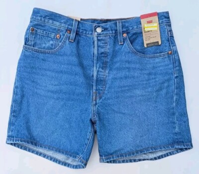 Levi's Women's Premium 501 Shorts 7 in Size 32 Medium Wash 