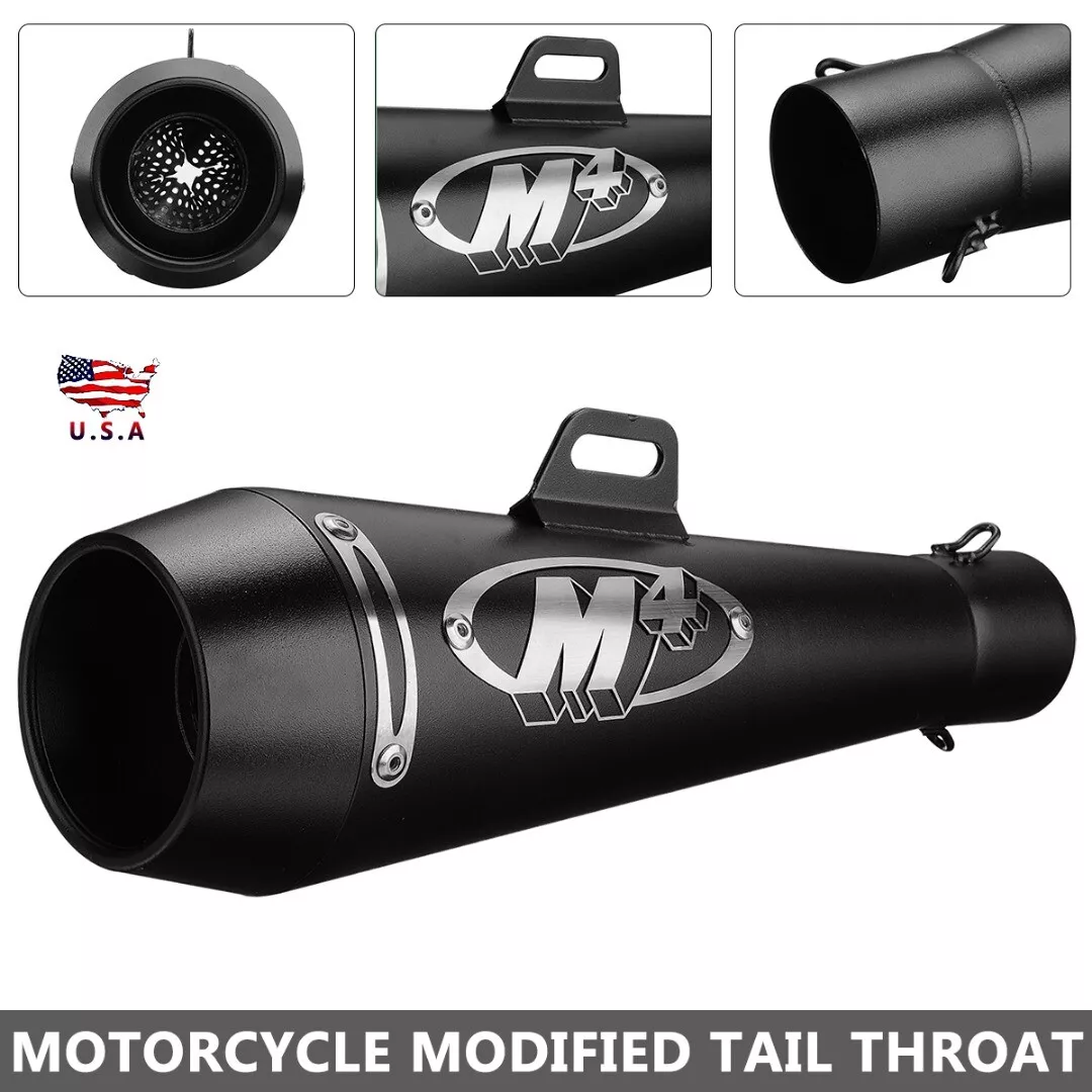 M4 Exhaust Muffler Steel Tube Slip On Racing Street Bike