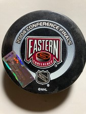 2004 NHL Eastern Finals Game 6 Lightning Game Used Vincent Lecavalier GOAL Puck 
