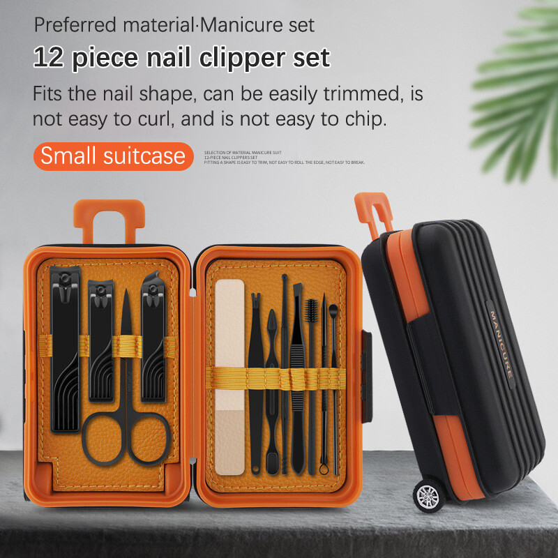 12Pcs/Set Nail Clippers Manicure Pedicure Set Creative Luggage Shape Design P M eBay