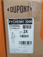 Dupont Qc122byl2x001200 Hooded Chemical Resistant Coveralls , 2XL , Yellow