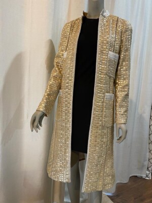 NWT!! Stunning Marc Jacobs Gold Lamé 4 Pocket Coat