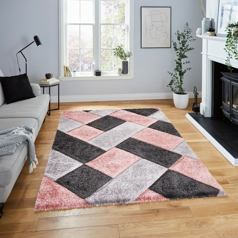 Stylish Large Shaggy Rugs Hallway Runner Living Room Bedroom Carpet