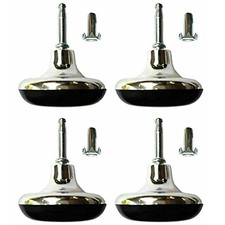 Chrome Glides Feet Legs Castors & Inserts For Divan Bed Base Sofa Settee Chair