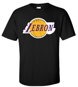 Black Lebron James Los Angeles Lakers Logo T Shirt Ebay