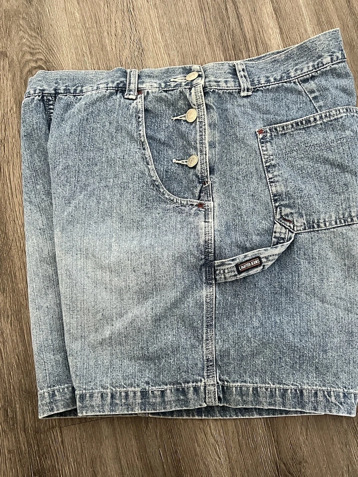 Shorts jeans feminino limitado usado em todo o lugar curto tamanho 12 - Imagem 3 de 4