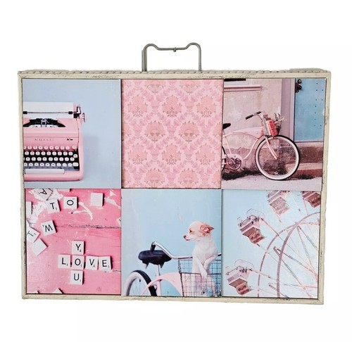 Sweet Retro Looking Wall Art Baby Room Decor Love Bike Ferris Wheel Scrabble