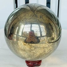 Natural Chalcopyrite Quartz Crystal Ball Energy Reiki Healing 3040G