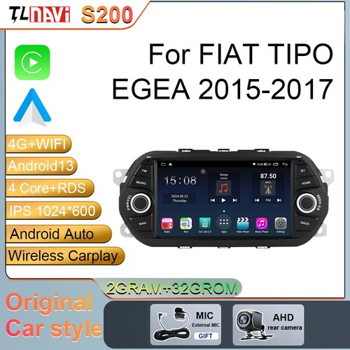 7“ Screen For Fiat Tipo Egea 2015-2017 GPS Carplay Car Radio Multimedia Player - Picture 31 of 39