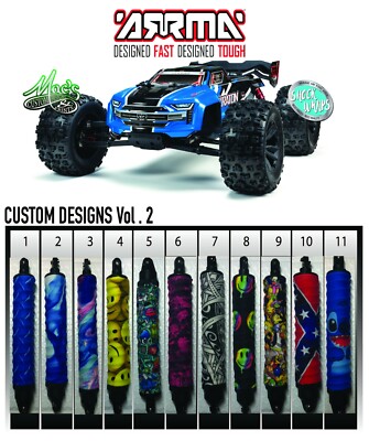 *NEW CUSTOM Vol. 2* Arrma Kraton 1/8 RC Shock covers, shock wraps, dust wraps