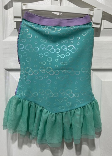 Disney Store Ariel Swimsuit with Tail Cover Up Sequin Costume Swimwear NWT's Sz4 - Picture 4 of 24