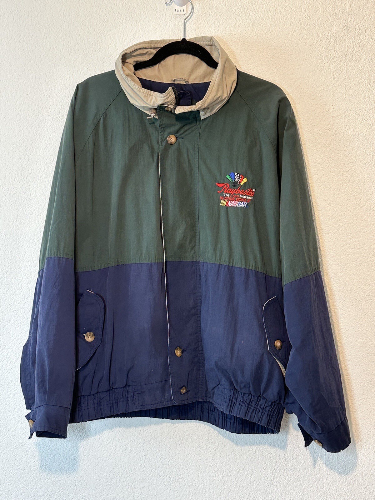 VTG Raybestos Nascar Swingster Windbreaker Bomber Jacket Men XXL Flawless Vintage