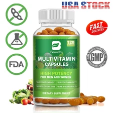 Multivitamin Highest Potency Daily Vitamins  Minerals Supplement 120 Capsules