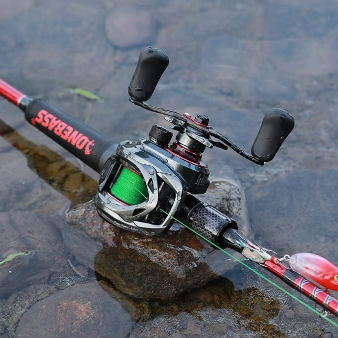 One Bass Fishing Spinning Rod & Reel Combo, IM7 Graphite Baitcasting - NEW