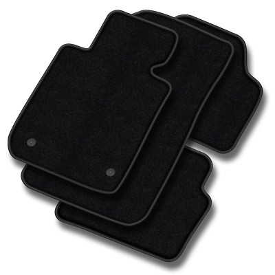 RE01-1 Satz Autoteppiche Velour Premium Matt Schwarz für Renault Modus 2004-2012