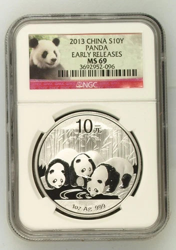 2013 CHINA, PEOPLE'S REPUBLIC Silver 10 YUAN NGC MS-69 PANDA EARLY RELEASES