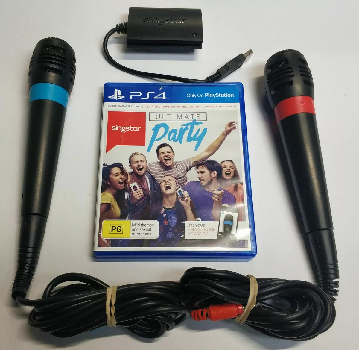 Playstation 4 / 5 Ps4 Ps5 Sing Star 2x Microphones + Singstar Ultimate  Party