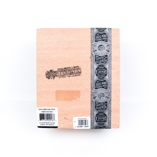 Lote de 5 Liga Privada Toro Oscuro Nº 9 cajas de cigarros de madera vacías de 7" x 5,75" x 4" - Imagen 10 de 12