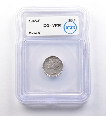 1945-S Mercury Dime Micro S VF30 ICG *9718 | eBay